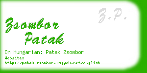 zsombor patak business card